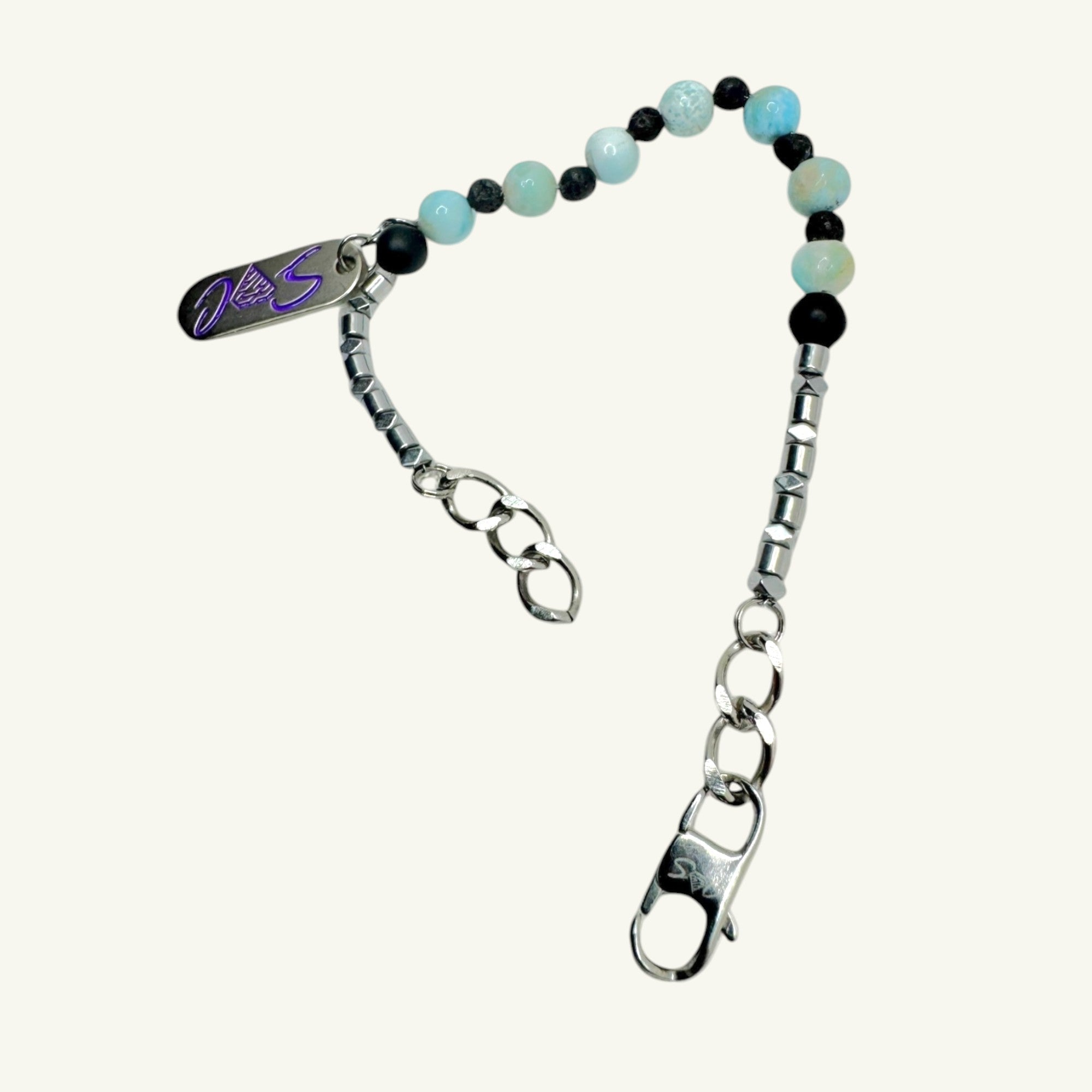 Bracciale sfere di larimar Sharifa Crystals